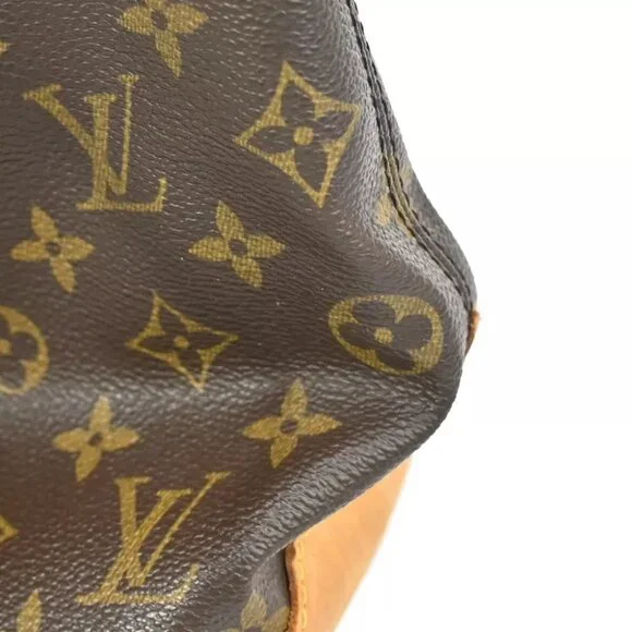 LOUIS VUITTON Cabas Piano Shoulder Bag Monogram Leather Brown